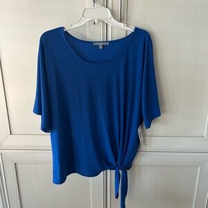 NY Collection Royal Blue Short Sleeve Top